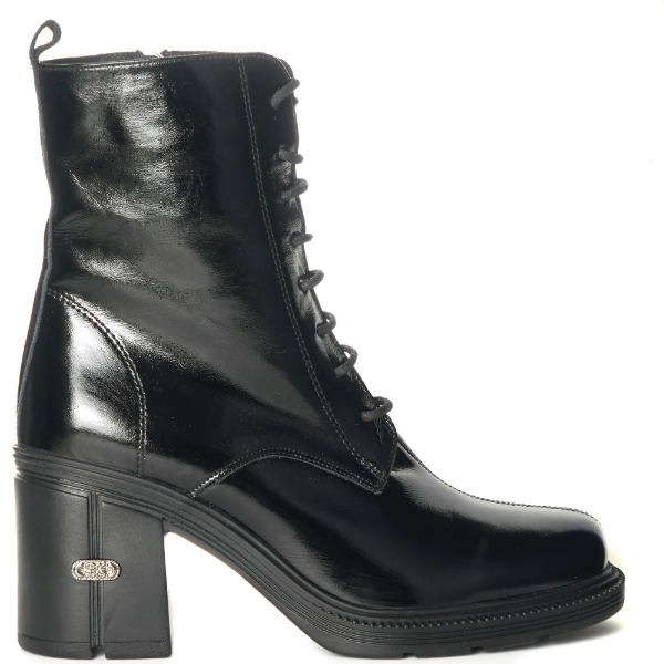 Block heel combat boots