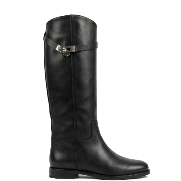 Knee high leather riding boots
