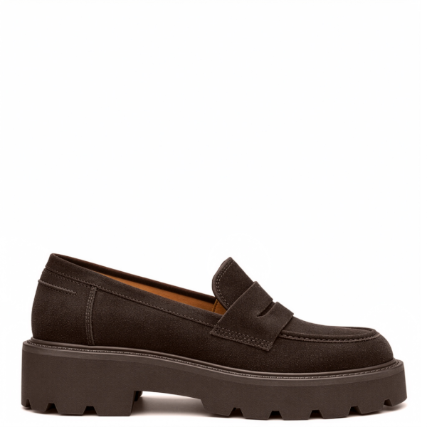 Premium chocolate brown suede Loafers