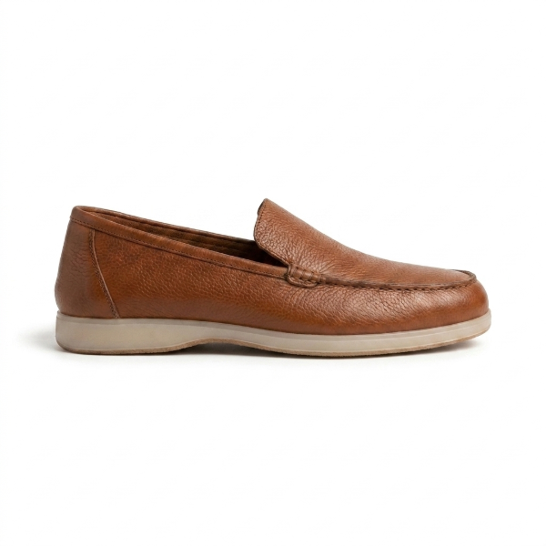 casual and formal loafers in tan color