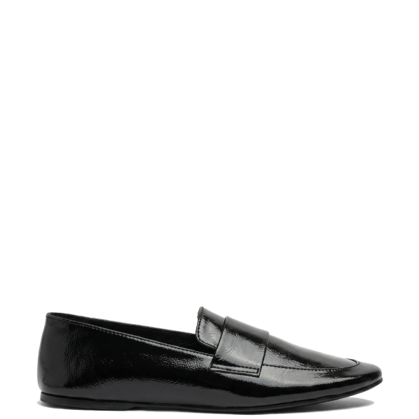 Black Patent Leather Loafers for ladies