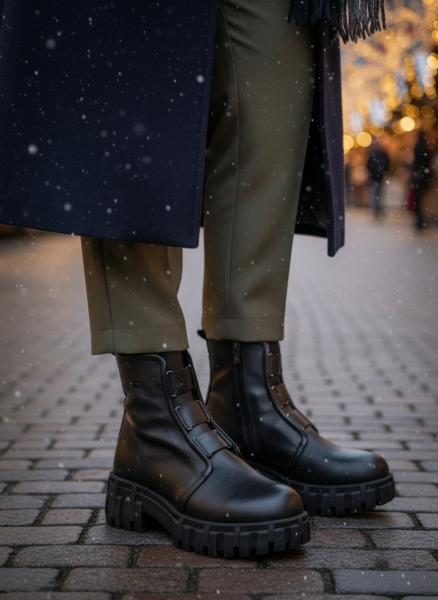 anti slip biker ankle boots