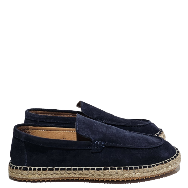 Navy blue loafer espadrille