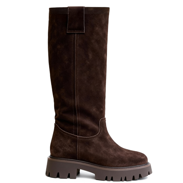 Chocolate Suede Riding Boots