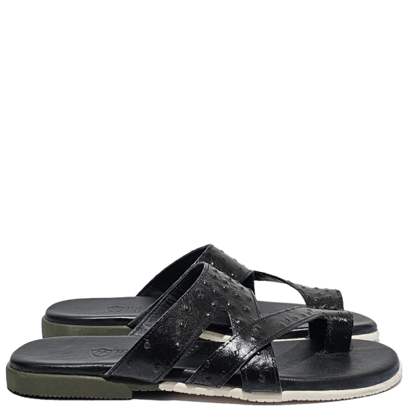 Trendy black slide sandals