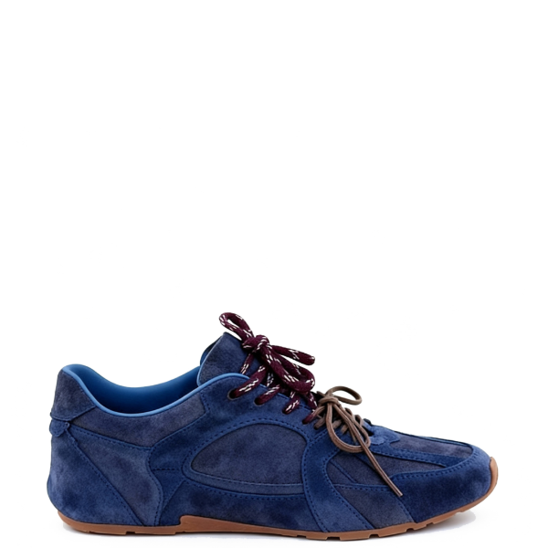 navy blue suede fashion casual sneakers